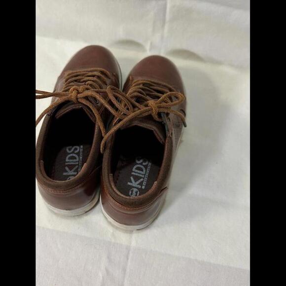Kids' Brown Leather Sneaker Oxfords - Size 11 - Picture 7 of 8
